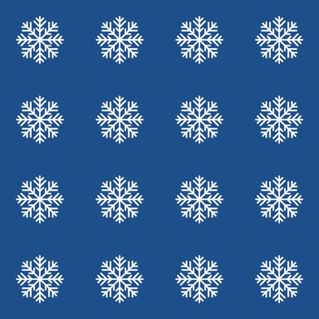 Snowflake seamless pattern on blue background. Vectorのイラスト素材