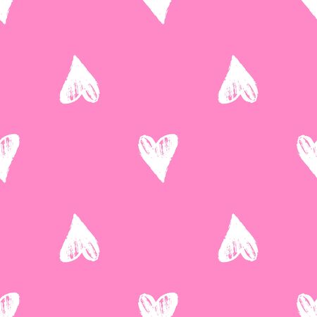 Heart seamless pattern with hand drawn elements. Repeated design great for Valentines Day, Birthday Wrapping, Scrapbooking Paper and Wedding Banner. Vectorのイラスト素材