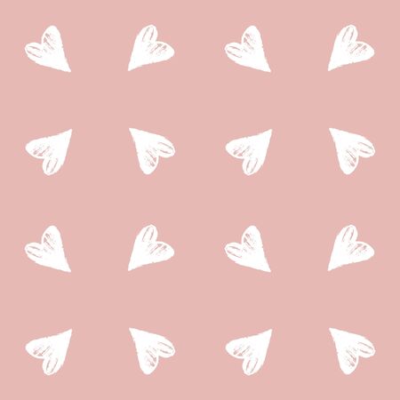 Heart seamless pattern with hand drawn elements. Repeated design great for Valentines Day, Birthday Wrapping, Scrapbooking Paper and Wedding Banner. Vectorのイラスト素材