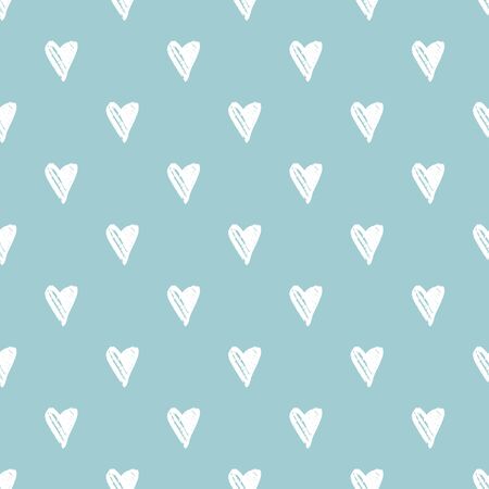 Heart seamless pattern with hand drawn elements. Repeated design great for Valentines Day, Birthday Wrapping, Scrapbooking Paper and Wedding Banner. Vectorのイラスト素材