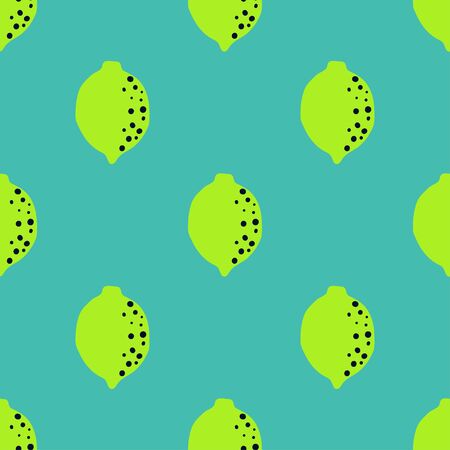 Lime fruit pattern. Seamless background or citrus wallpaper. Repeated design great for kitchen and food digital paper, textile, fabric, decor, wrapping. Vintage surfaceのイラスト素材