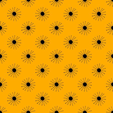Yellow pattern with abstract sun symbol. Repeat background great for fabric, scrapbooking, textile....