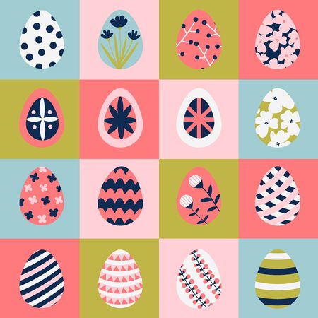 Easter egg patttern.のイラスト素材