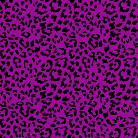 Purple leopard print background. Animal seamless pattern with hand drawn leopard spots. Purple wallpaper. Vectorのイラスト素材
