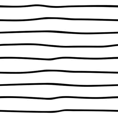 Black and white seamless stripes background. Hand drawn stripes pattern. Vector striped wallpaper.のイラスト素材
