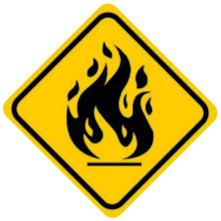 fire warning signのイラスト素材