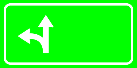Go straight turn leftのイラスト素材
