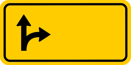 Go straight turn rightのイラスト素材