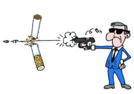Battle with cigarettesのイラスト素材