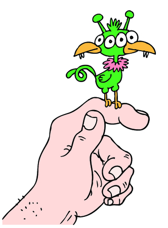 Alien birdのイラスト素材