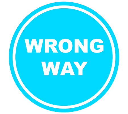 Wrong Wayのイラスト素材