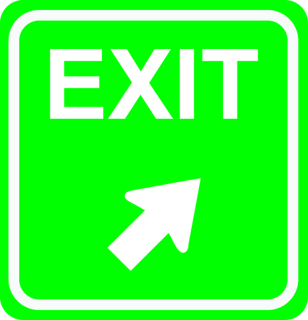 exit signのイラスト素材