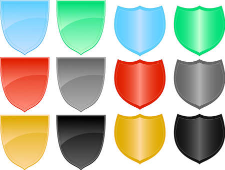 Shield iconsのイラスト素材