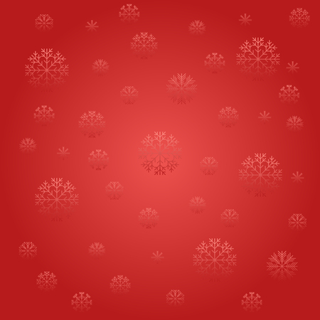 New year pattern. Snowflakes on a red background. Vector.のイラスト素材
