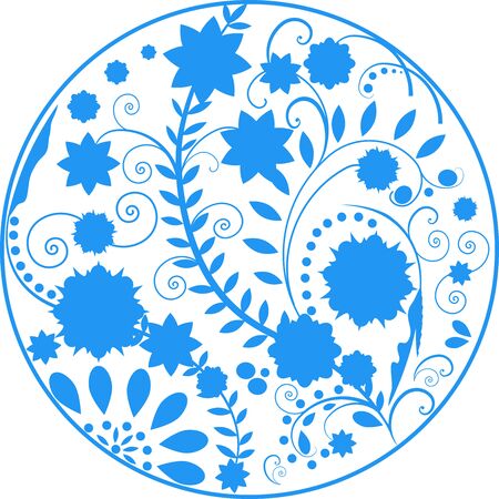 Russian national pattern khokhloma. Traditional Folk Ornament in Russia. Vector.のイラスト素材