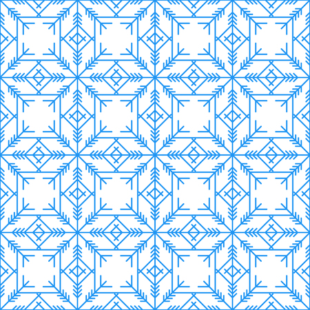 Seamless colored snowflakes  pattern. Vector snowflakes background.のイラスト素材