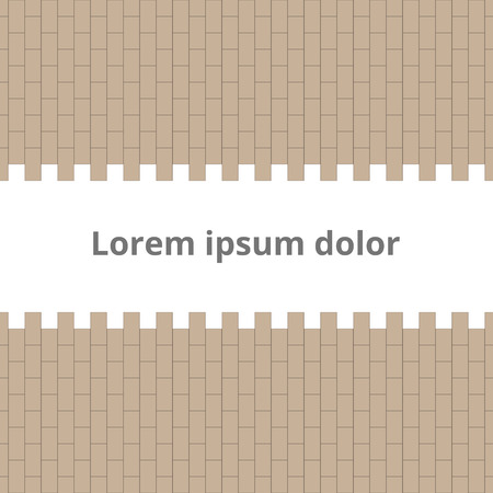 Broken brick wall with place for text. Vector illustration.のイラスト素材