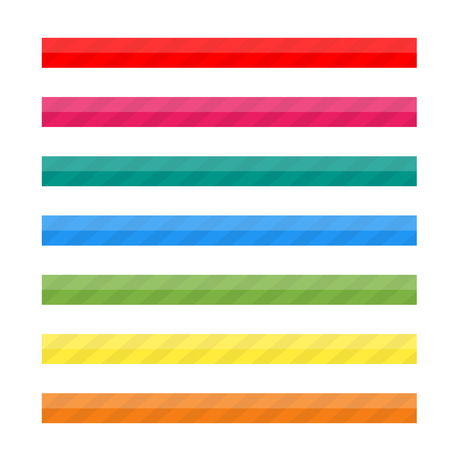 Colored striped lines for web. Vector illustrationのイラスト素材