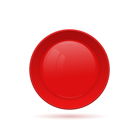Blank round button for website. 3D glass button. Vector illustraのイラスト素材
