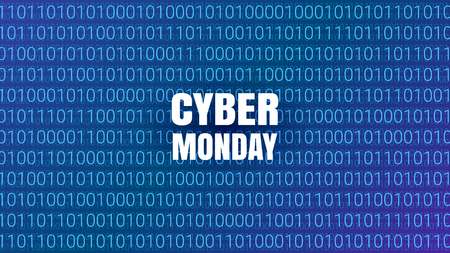 Cyber Monday Abstract Technology Background. Binary Computer Codのイラスト素材