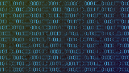 Abstract Technology Background. Binary Computer Code. Vector Illustrationのイラスト素材