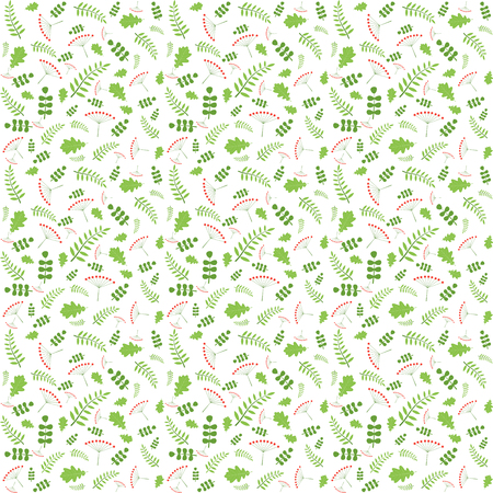 Pattern with autumn leaves of different trees. Vector illustratiのイラスト素材