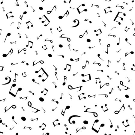 Seamless pattern from musical notes. Vector illustration.のイラスト素材