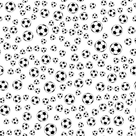 Seamless patterns from a soccer ball. Black and white. Vector illustration.のイラスト素材