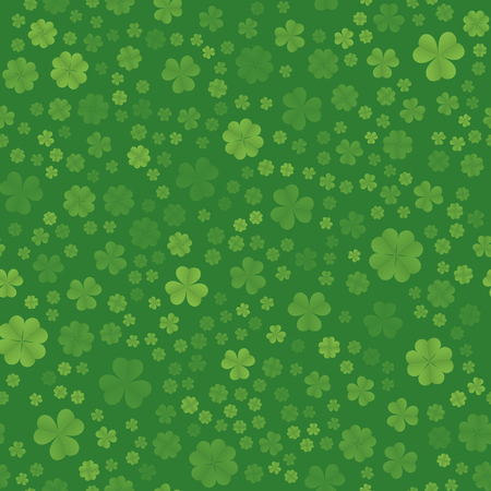 A Seamless pattern from the clover leaves Background to the day of St. Patrick Vector illustration.のイラスト素材