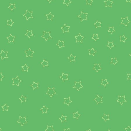 Seamless geometric pattern from stars. Stars on a green background. Vector illustration.のイラスト素材