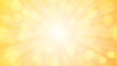 Orange abstract background with glare and sunlight. Vector illustration.のイラスト素材