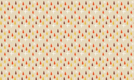 Nordic Pattern "Brown Water Droplet Pattern"のイラスト素材