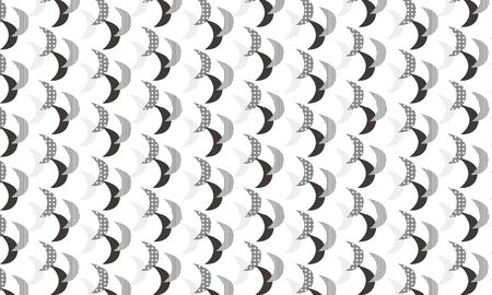 Nordic Pattern "Monotone Moon Pattern"のイラスト素材