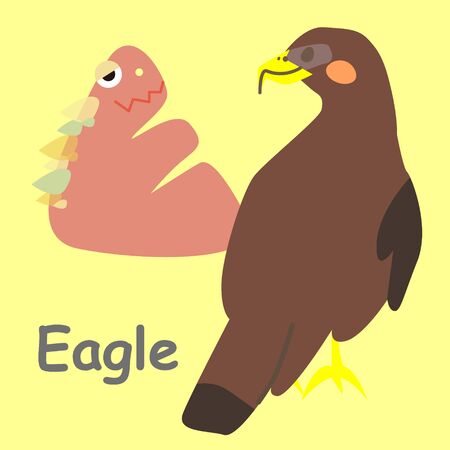 Alphabet Card Eagleのイラスト素材