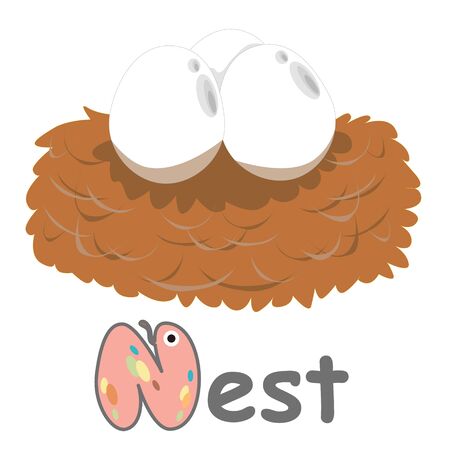 Alphabet Card Nのイラスト素材