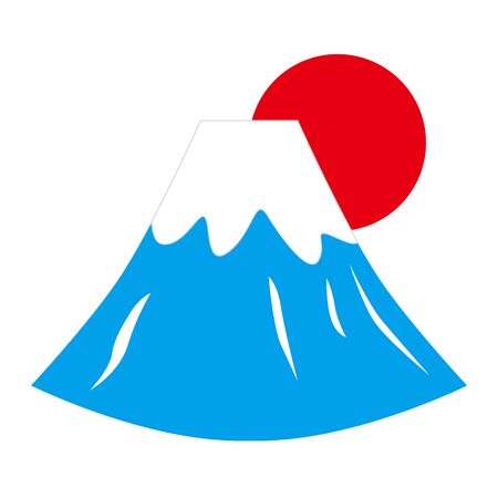 Japanese lucky charm card.  This is Mt. Fuji.のイラスト素材