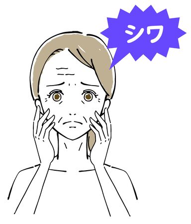 Illustration of Women's Faces, Beauty Concernsのイラスト素材