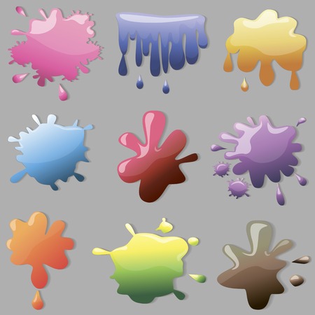 Water blots and splashesのイラスト素材