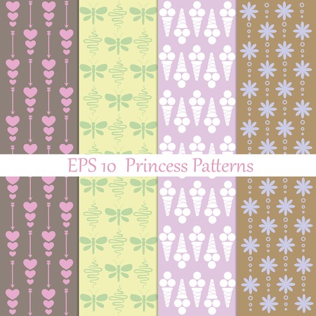 Shabby Chic Rose Patternsのイラスト素材