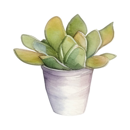 Cactus Watercolor Illustration.Succulent and Cacti Prints Elementsのイラスト素材