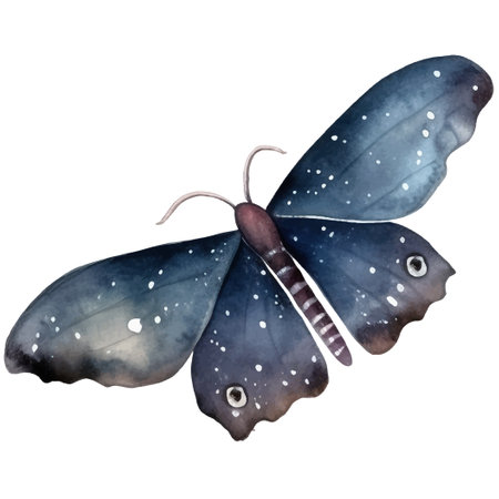 Watercolor Butterfly and Moth. Vintage illustration. Insect illustration for wrapping, scrapbooking and cards designのイラスト素材