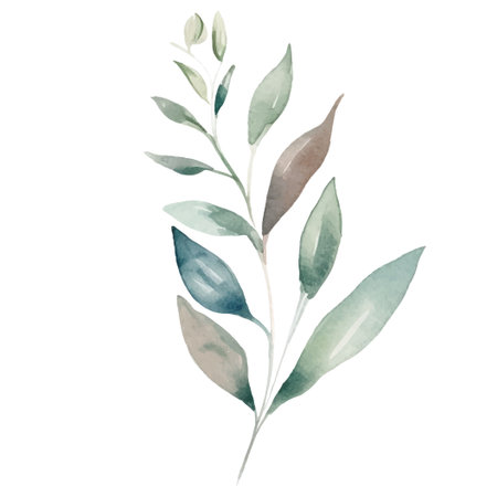 Watercolor hand painted flower illustration. Floral decoration elements isolated on white backgroundのイラスト素材