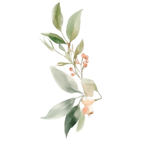 Watercolor hand painted flower illustration. Floral decoration elements isolated on white backgroundのイラスト素材