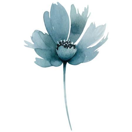 Watercolor hand painted flower illustration. Floral decoration elements isolated on white backgroundのイラスト素材