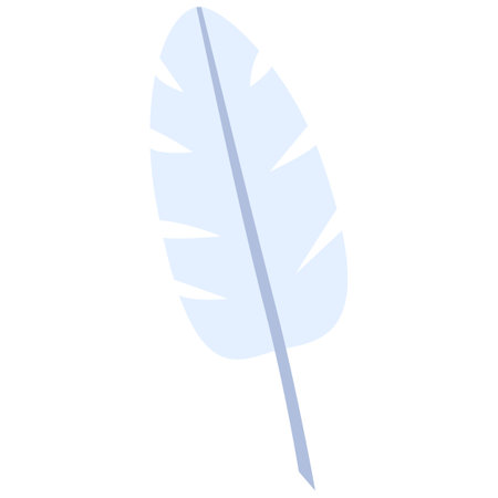 Vector Illustration of a Feather Clean and Minimalisticのイラスト素材