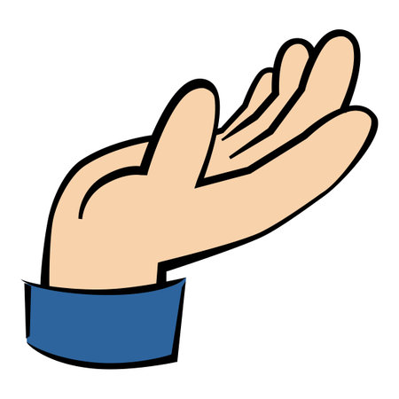 Hand gestures Flat style collection showing different gestures and signsのイラスト素材