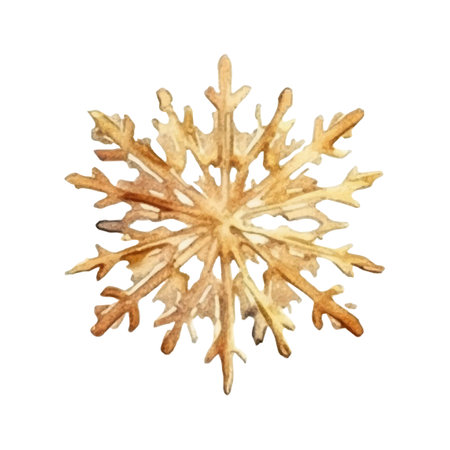 Watercolor christmas snowflake illustrationのイラスト素材