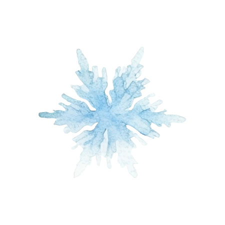 Watercolor Snowflake Illustrationのイラスト素材