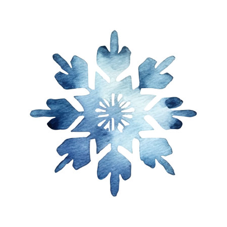 Watercolor Snowflake Illustration