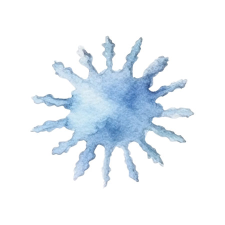 Watercolor Snowflake Illustrationのイラスト素材